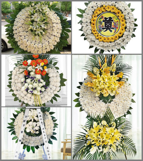广东清远市英德市东华镇光明村花圈速递